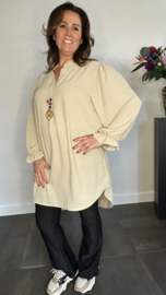 Tuniek Maya lange mouw +SIZE zand