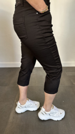 Capri stretch broek B.S. zwart