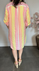 Jurk/ blouse Aztec neon