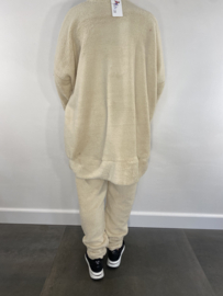 2-Delig fluffy pak beige SALE