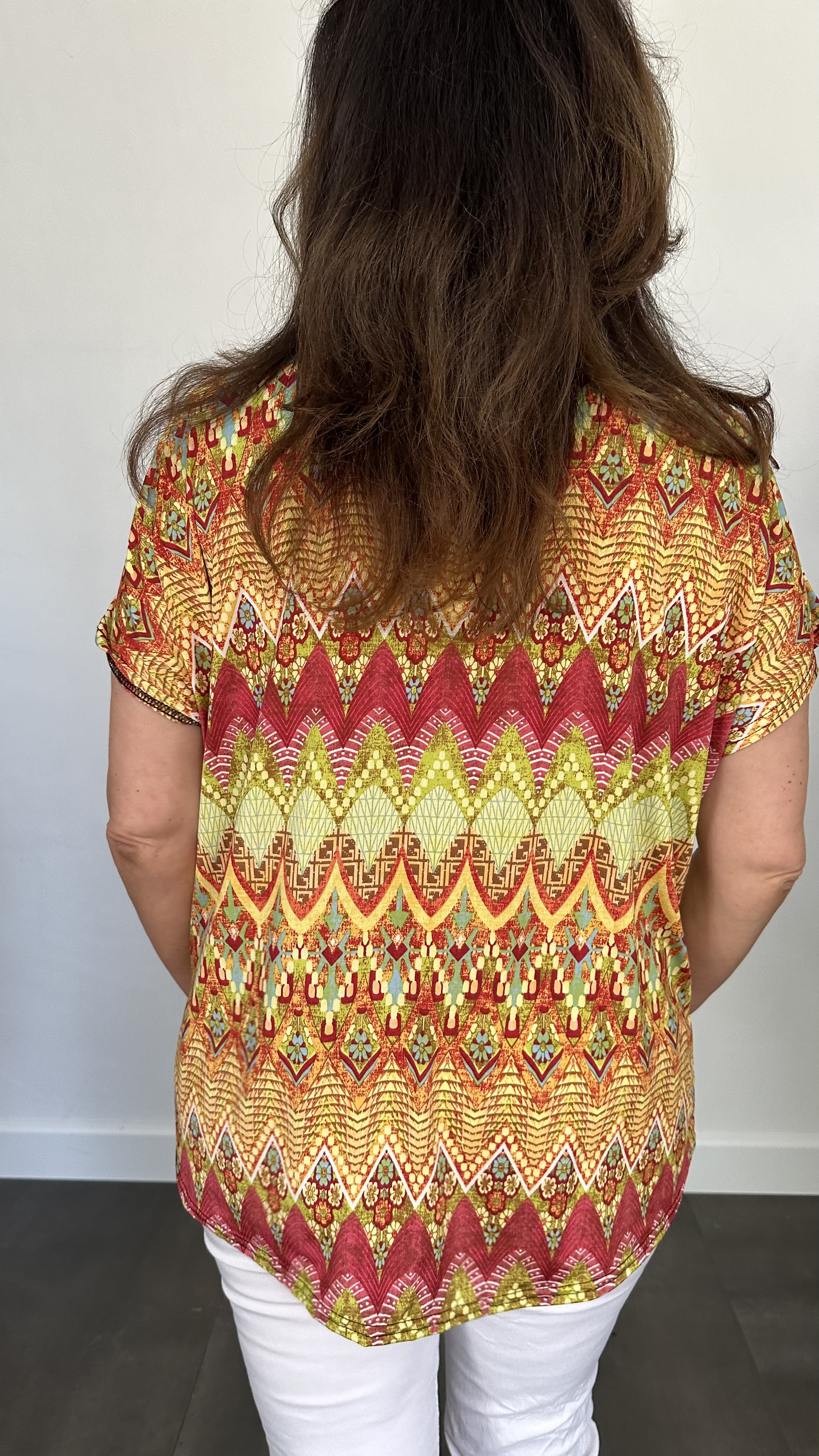 Shirt Zipp fantasy geel