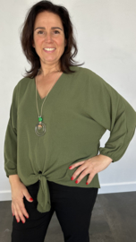 Top roxy met knoop army