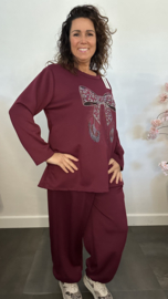 Comfy pak glitter Strik Bordeaux