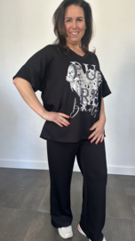 Comfy pak panter Love zwart