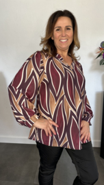 Blouse flames bordeaux
