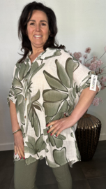 Blouse Kenzi gebloemd Army