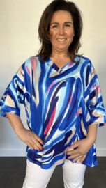 Soft shirt lava +Size kobalt