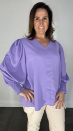 Blouse Emma met pofmouw lila