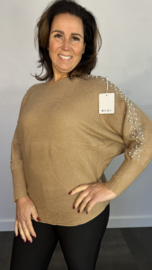 Trui Holly met vleermuismouw camel