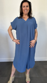Jurk Maya +Size jeans blauw