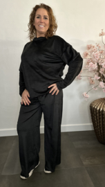 Velvet comfy pak Suus, 2-delig Zwart