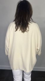 Top met strikjes & ketting +Size zand