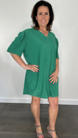 Tuniek / jurk Gina travel met pofmouw groen