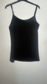 Top met spaghettibandjes stretch TRAVEL Zwart
