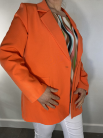 Colbert met enkele knoopsluiting koraal SALE