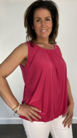 Ballon top travel  +size fuchsia (donker)