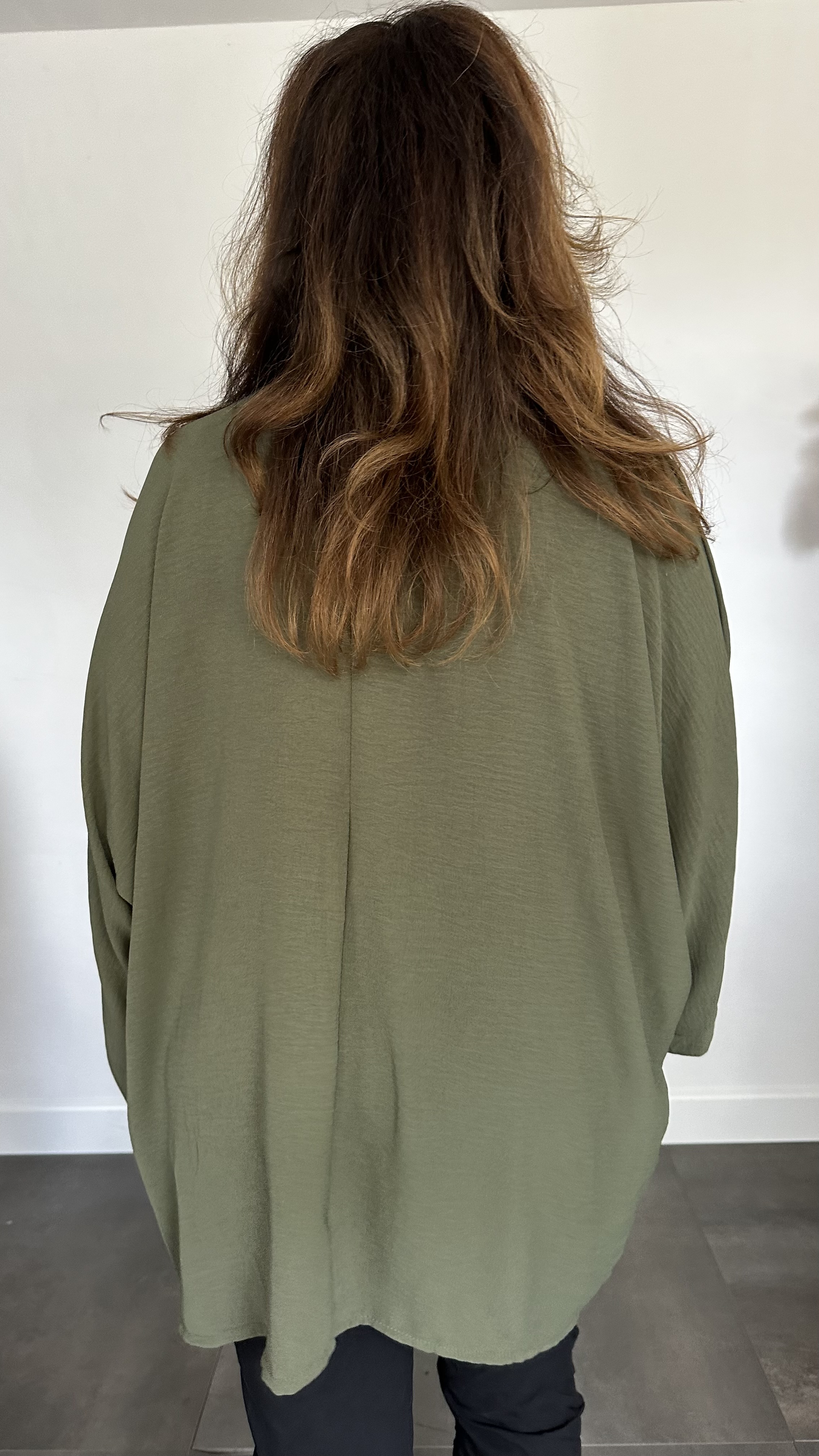 Crepe shirt hearts +SIZE army