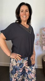 Top met knoop Sparkle Marine