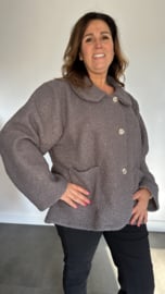 Boucle jasje grijs
