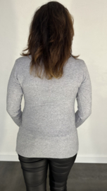 Gebreide coltrui met kabel grijs SALE