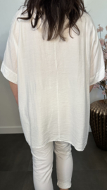Top Esther met glitter Wit
