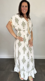 Maxi jurk Livia met elasiek army