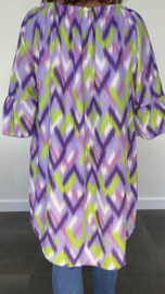 Tuniek flared zig zag lila