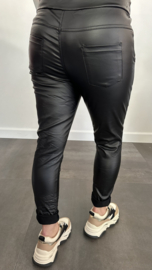 Joggjeans Leatherlook coating zwart