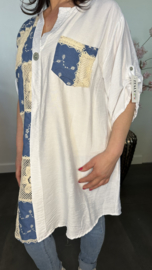 Blouse/ jurk Nicole jeans mesh bloem