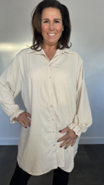 Blouse Noèlle diamant +SIZE zand