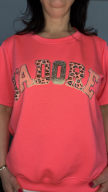 Sweatshirt J'adore panter/ bling Pink Neon