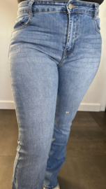 G-smack stretch jeans FLARE Silver bow