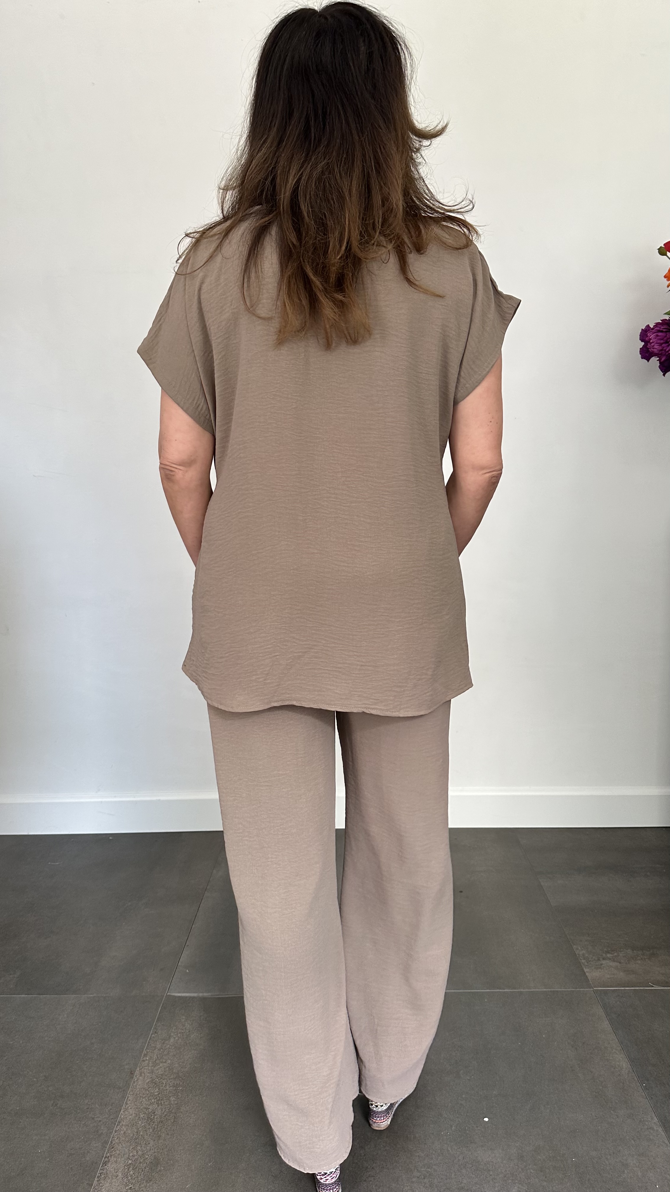 2-Delig pak Reza met strik taupe