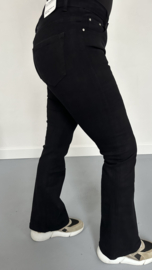 G-smack high waist jeans/ flare zwart