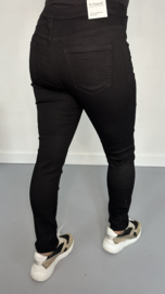 G-smack high waist jeans/ gold button black