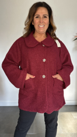 Trenchcoat kort bordeaux