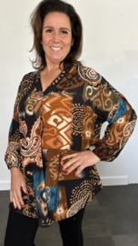 Blouse claire paisley zwart