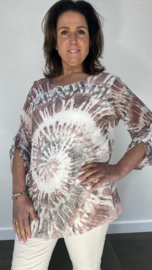 Voile blouse batik oud roze SALE