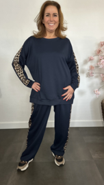 2-Delig comfy pak met panter bies Marine