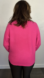 Trui Holly met vleermuismouw fuchsia