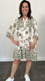 Tuniek met stroken paisley & flowers army