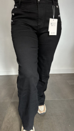 G-smack Jeans wide leg hearts zwart