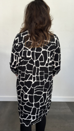 Tuniek Liz giraffe grof zwart/wit