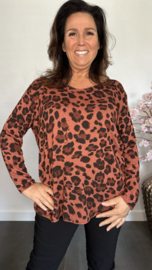 Trui Bibi panter Roestbruin