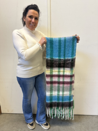 Sjaal Noor paars/wit/blauw