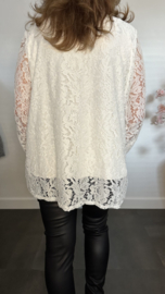 Kanten blouse Esmee Ecru
