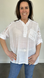 Blouse met kant Steffie wit