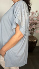 Shirt Jessica met ketting IJsblauw