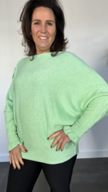 Trui Wendy met ruche licht groen