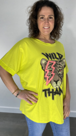 Oversized t-shirt Wild Thang lime/geel